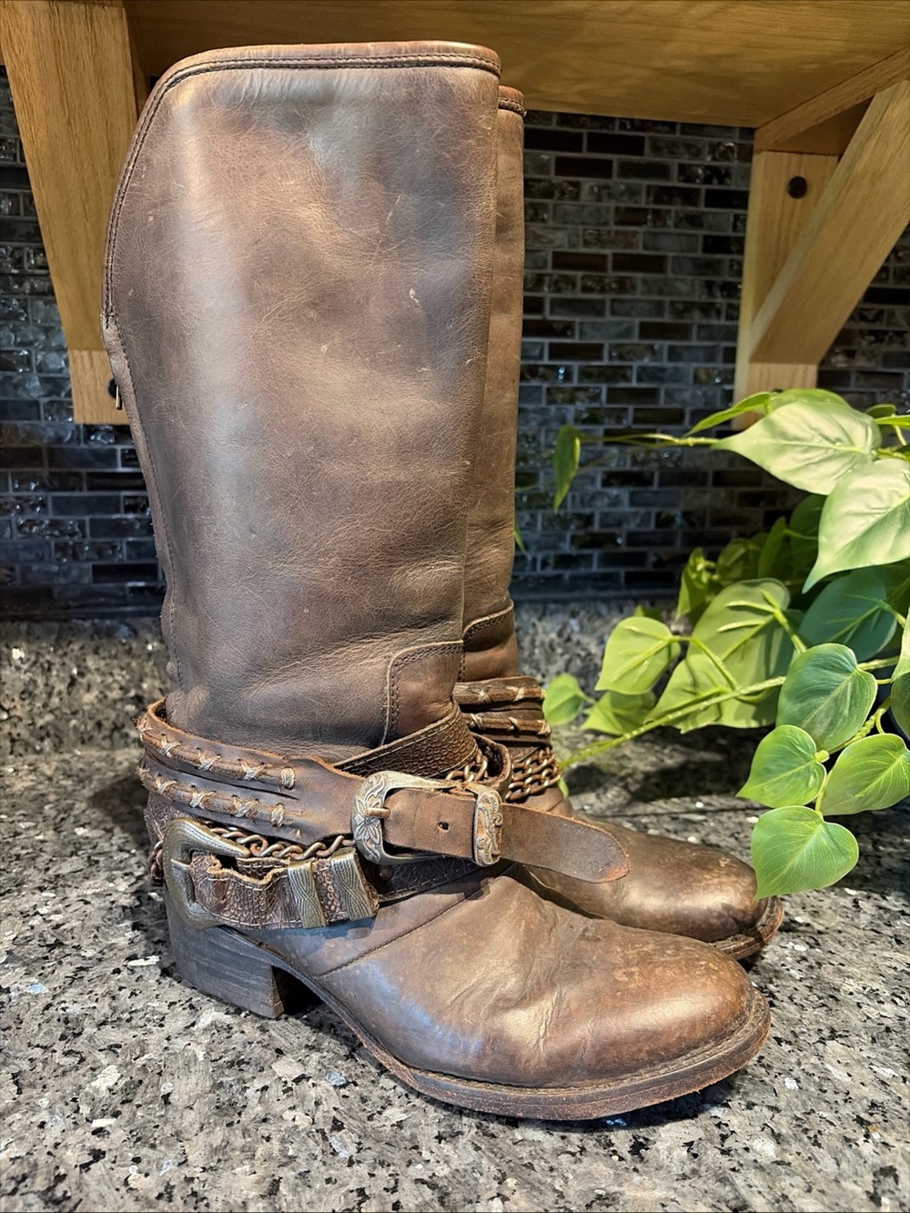 FREEBIRD by STEVEN Knox Leather Brown Boots Women Size 9 Boho Western